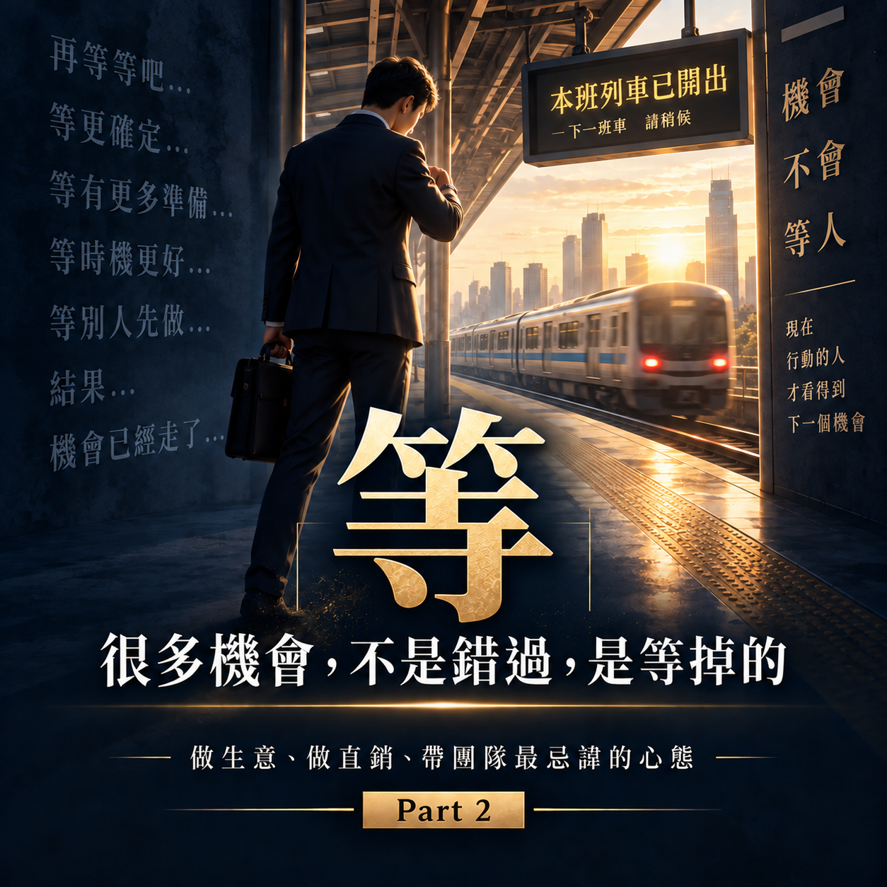 Part 2 等:很多機會不是錯過而是等掉的