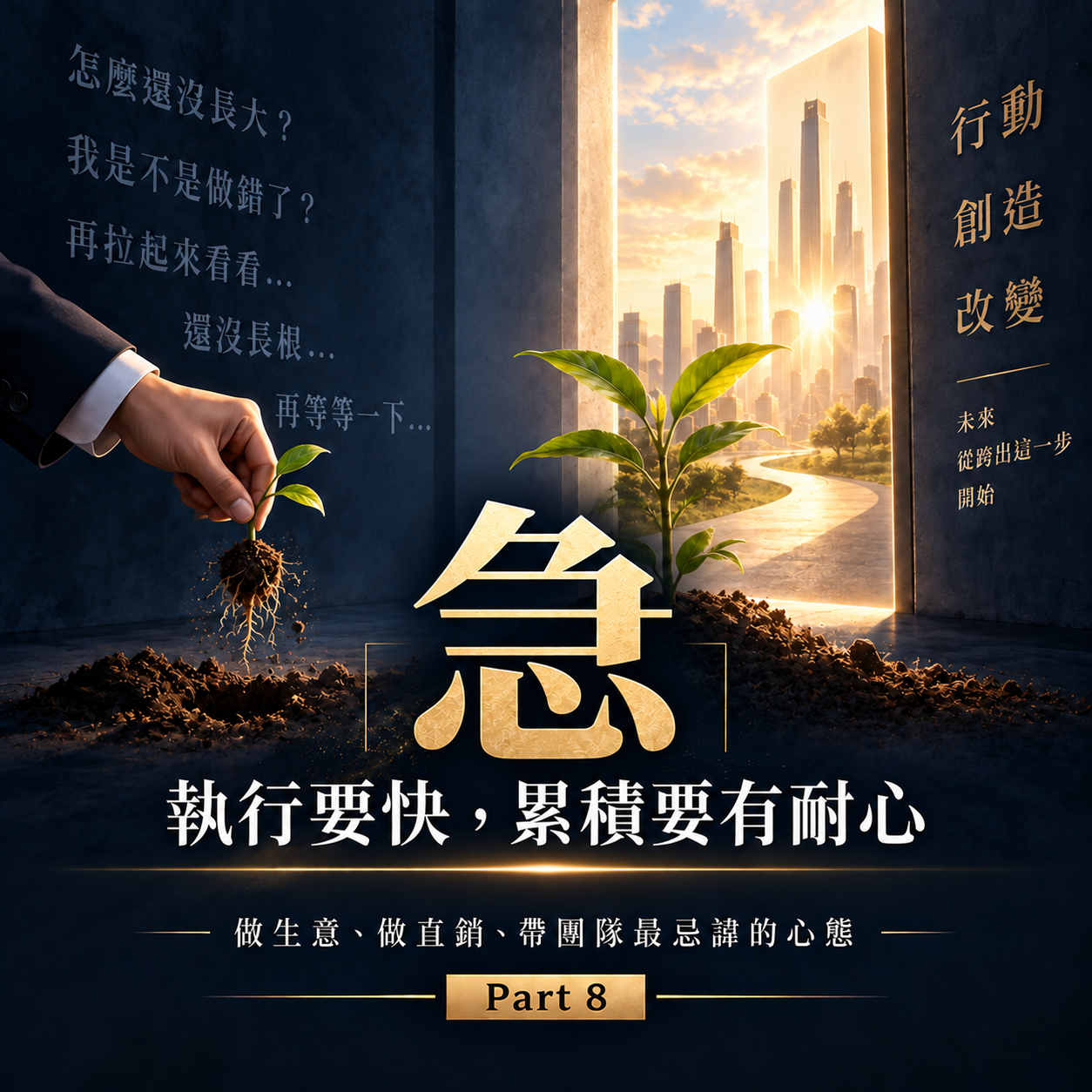 Part 8 急:執行要快但累積要有耐心